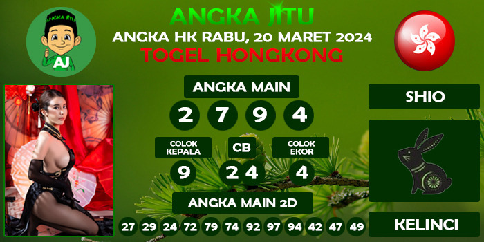 Prediksi Angka Jitu Hk Rabu 20 Maret 2024