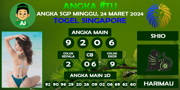 Prediksi Angka Jitu Sgp Minggu 24 Maret 2024