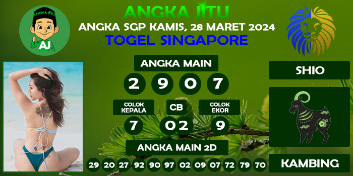 Prediksi Angka Jitu Sgp Kamis 28 Maret 2024