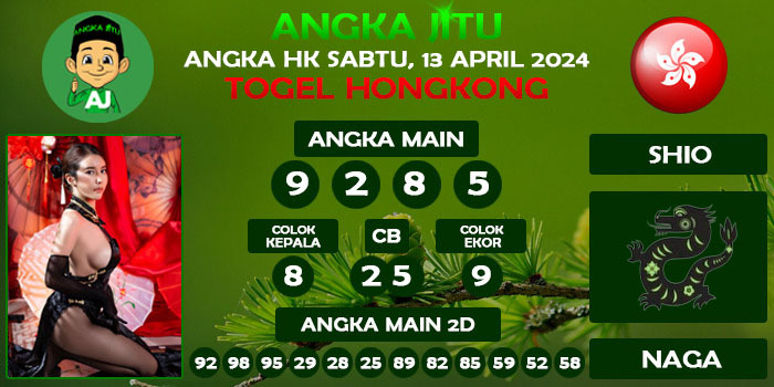 Prediksi Angka Jitu Hk Sabtu 13 April 2024