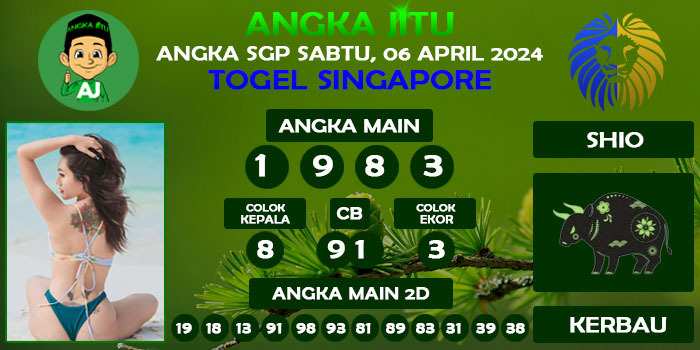 Prediksi Angka Jitu Sgp Sabtu 06 April 2024