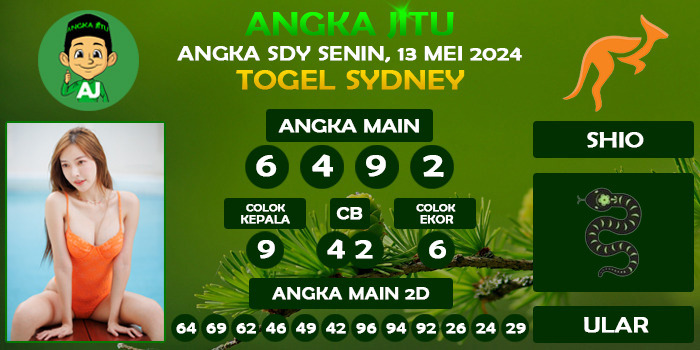 Prediksi Angka Jitu Sdy Senin 13 Mei 2024