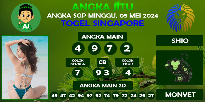 Prediksi Angka Jitu Sgp Minggu 05 Mei 2024