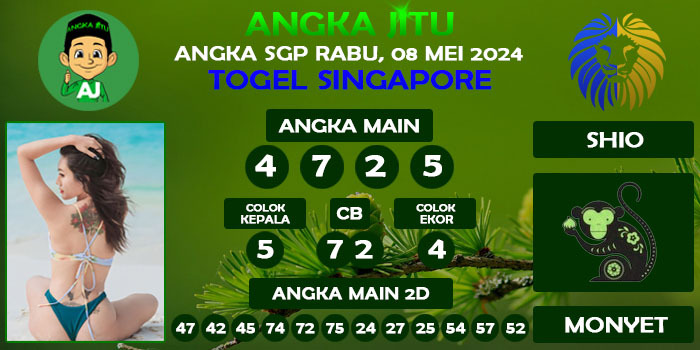 Prediksi Angka Jitu Sgp Rabu 08 Mei 2024