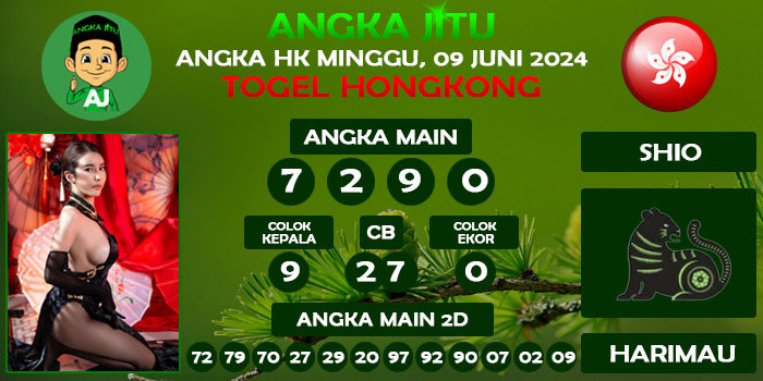 Prediksi Angka Jitu Hk Minggu 09 Juni 2024