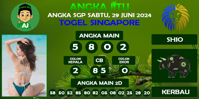 Prediksi Angka Jitu Sgp Sabtu 29 Juni 2024