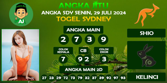 Prediksi Angka Jitu Sdy Senin 29 Juli 2024