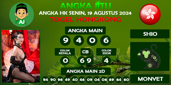 Prediksi Angka Jitu Hk Senin 19 Agustus 2024