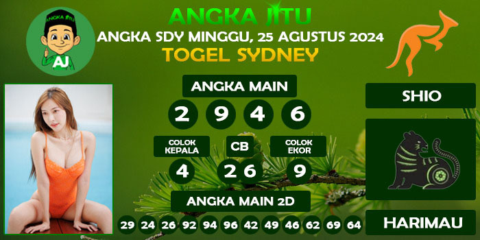 Prediksi Angka Jitu Sdy Minggu 25 Agustus 2024