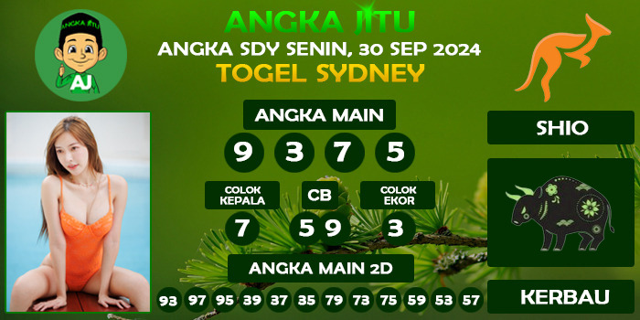 Prediksi Angka Jitu Sdy Senin 30 September 2024