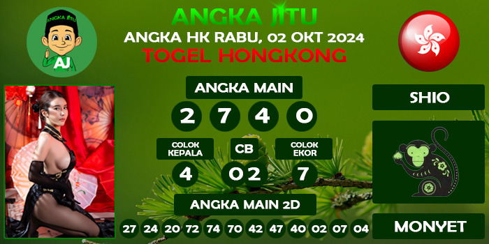 Prediksi Angka Jitu Hk Rabu 02 Oktober 2024