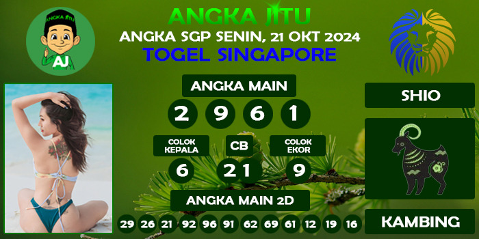 Prediksi Angka Jitu Sgp Senin 21 Oktober 2024