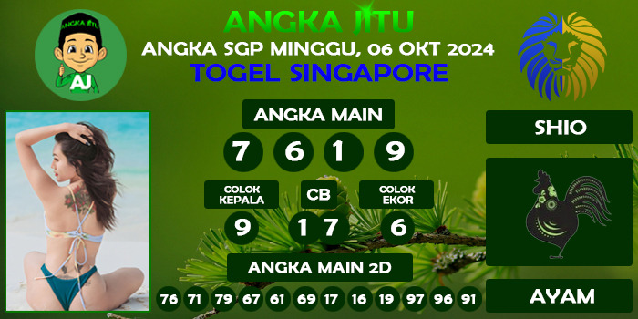 Prediksi Angka Jitu Sgp Minggu 06 Oktober 2024