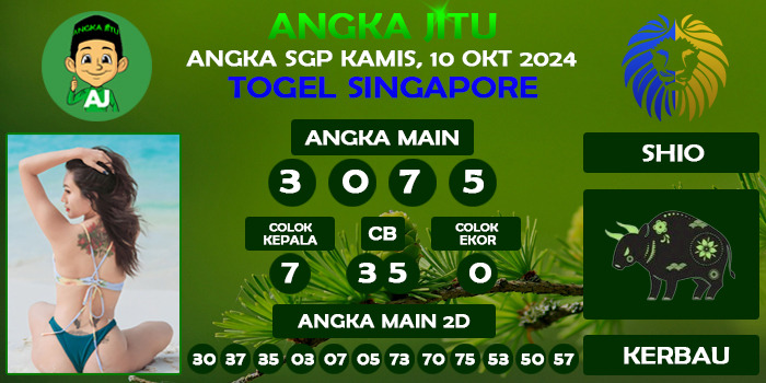 Prediksi Angka Jitu Sgp Kamis 10 Oktober 2024