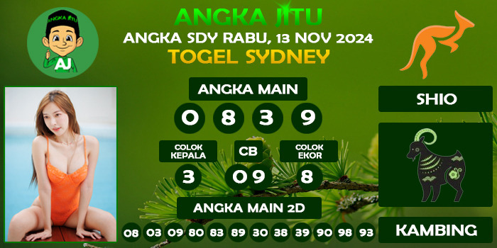 Prediksi Angka Jitu Sdy Rabu 13 November 2024