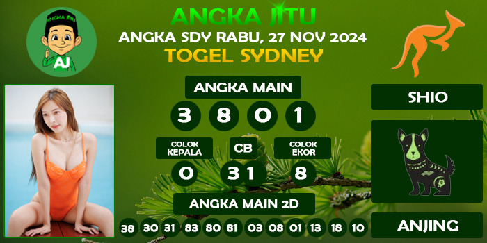 Prediksi Angka Jitu Sdy Rabu 27 November 2024