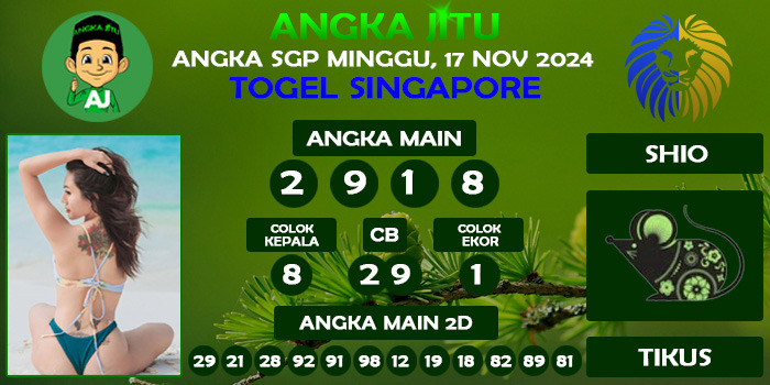 Prediksi Angka Jitu Sgp Minggu 17 November 2024