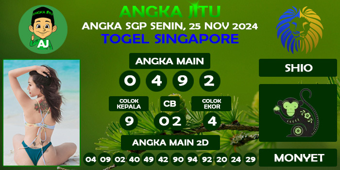 Prediksi Angka Jitu Sgp Senin 25 November 2024