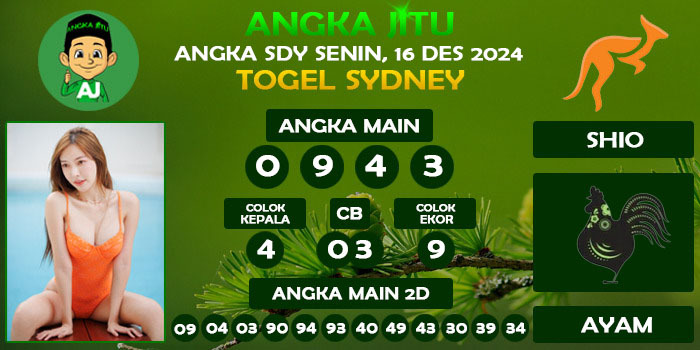 Prediksi Angka Jitu Sdy Senin 16 Desember 2024