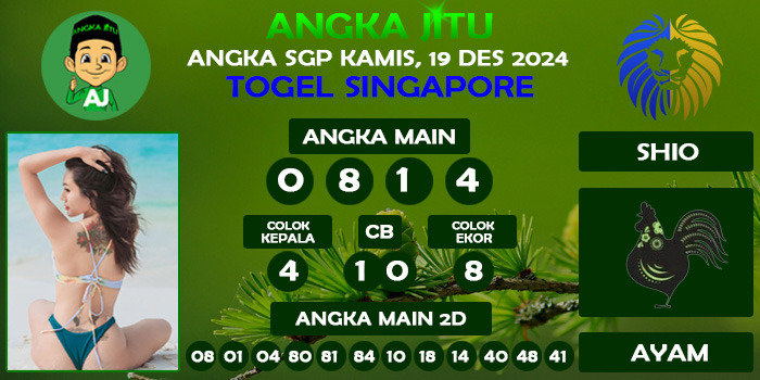 Prediksi Angka Jitu Sgp Kamis 19 Desember 2024