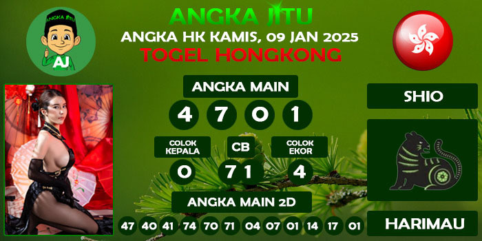 Prediksi Angka Jitu Hk Kamis 09 Januari 2025