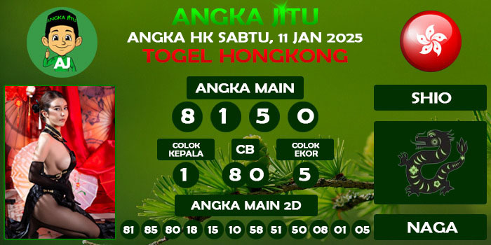 Prediksi Angka Jitu Hk Sabtu 11 Januari 2025