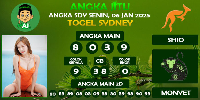 Prediksi Angka Jitu Sdy Senin 06 Januari 2025