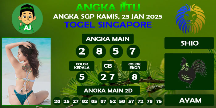 Prediksi Angka Jitu Sgp Kamis 23 Januari 2025