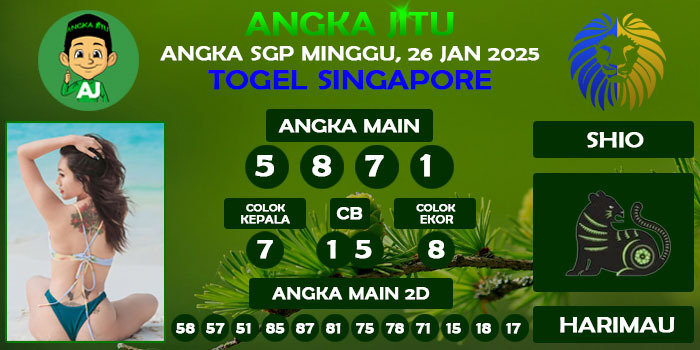 Prediksi Angka Jitu Sgp Minggu 26 Januari 2025