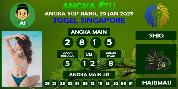 Prediksi Angka Jitu Sgp Rabu 29 Januari 2025