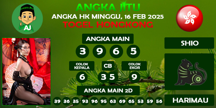 Prediksi Angka Jitu Hk Minggu 16 Februari 2025