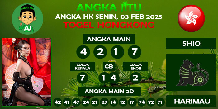 Prediksi Angka Jitu Hk Senin 03 Februari 2025