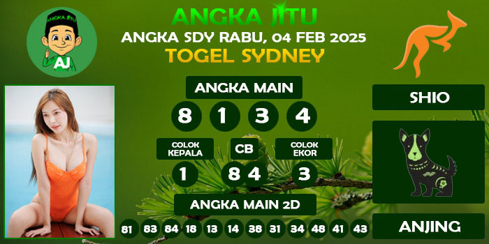 Prediksi Angka Jitu Sdy Selasa 04 Februari 2025