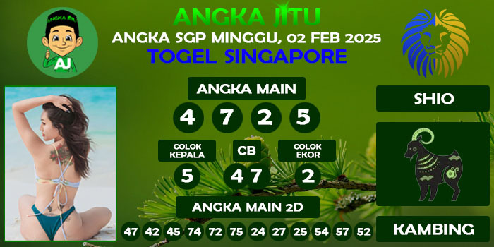 Prediksi Angka Jitu Sgp Minggu 02 Februari 2025