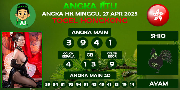 Prediksi Angka Jitu Hk Minggu 27 April 2025