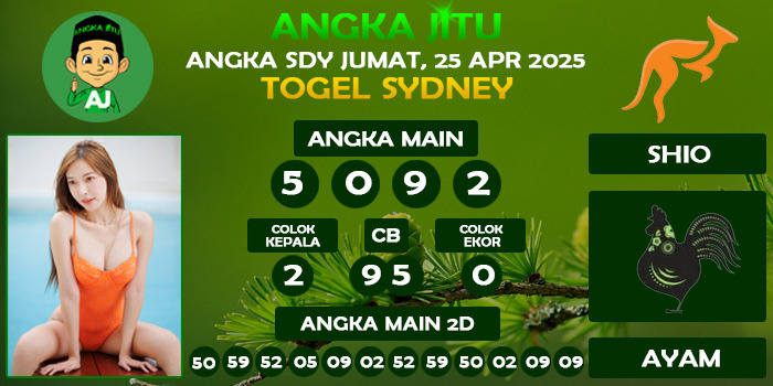 Prediksi Angka Jitu Sdy Jumat 25 April 2025
