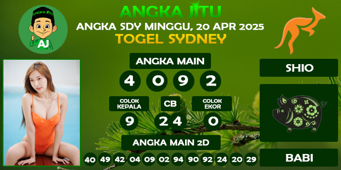 Prediksi Angka Jitu Sdy Minggu 20 April 2025