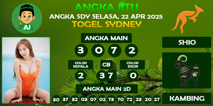 Prediksi Angka Jitu Sdy Selasa 22 April 2025