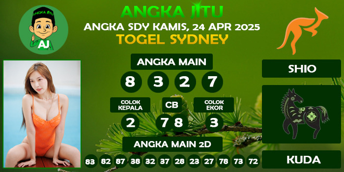 Prediksi Angka Jitu Sdy Kamis 24 April 2025