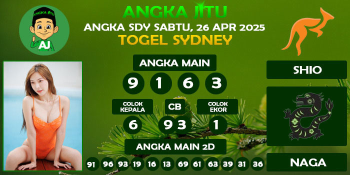 Prediksi Angka Jitu Sdy Sabtu 26 April 2025