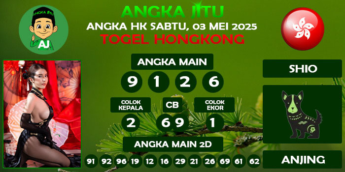 Prediksi Angka Jitu Hk Sabtu 03 Mei 2025