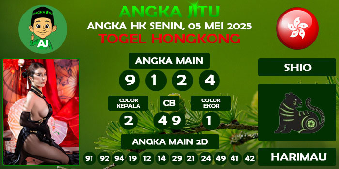 Prediksi Angka Jitu Hk Senin 05 Mei 2025