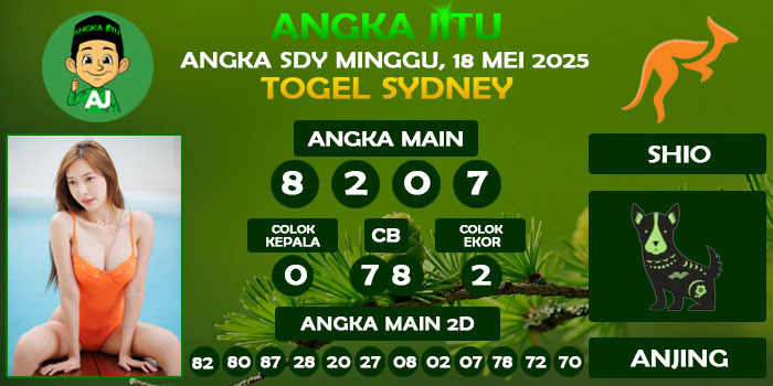 Prediksi Angka Jitu Sdy Minggu 18 Mei 2025