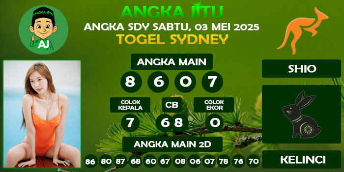 Prediksi Angka Jitu Sdy Sabtu 03 Mei 2025