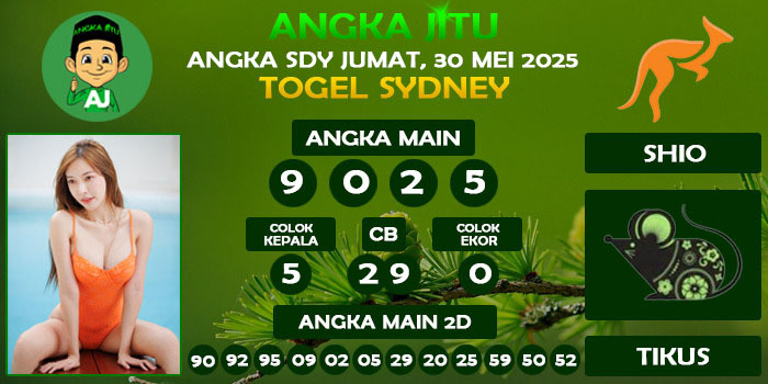 Prediksi Angka Jitu Sdy Jumat 30 Mei 2025