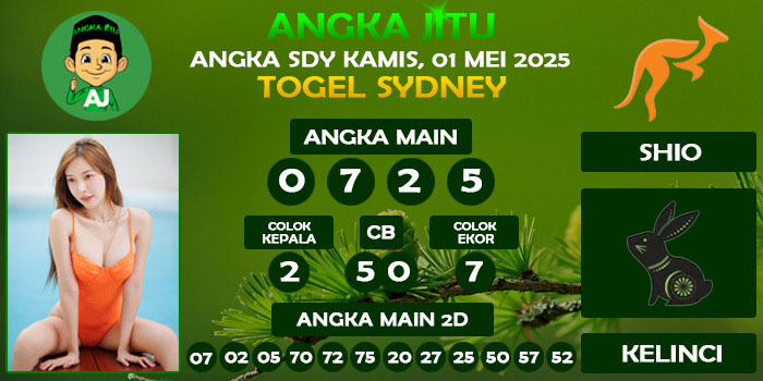 Prediksi Angka Jitu Sdy Kamis 01 Mei 2025