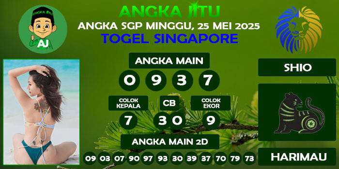Prediksi Angka Jitu Sgp Minggu 25 Mei 2025
