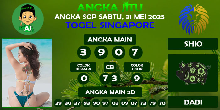 Prediksi Angka Jitu Sgp Sabtu 31 Mei 2025