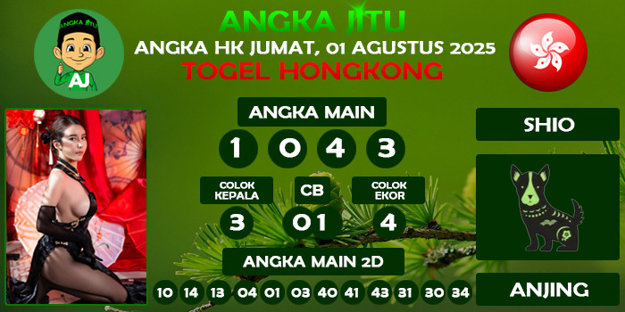 Prediksi Angka Jitu Hk Jumat 01 Agustus 2025