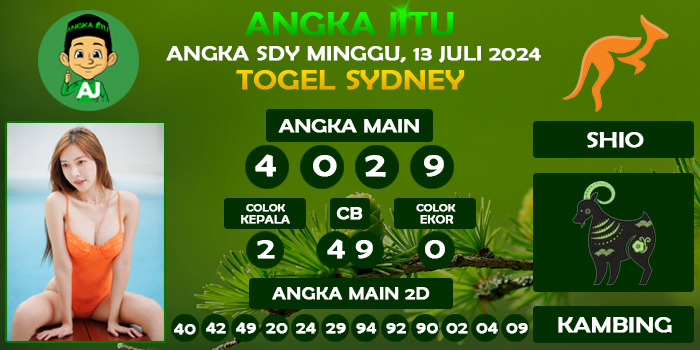 Prediksi Angka Jitu Sdy Minggu 13 Juli 2025